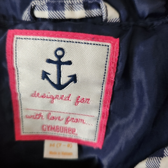 GYMBOREE Kids Girls Light Jacket Hoodie Zip Up Plaids Spring Size 7-8 - Picture 3 of 12